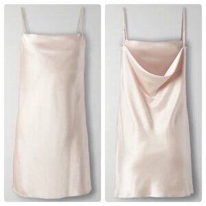 Aritzia Babaton Encore Satin Mini Slip Dress Denude Size Medium